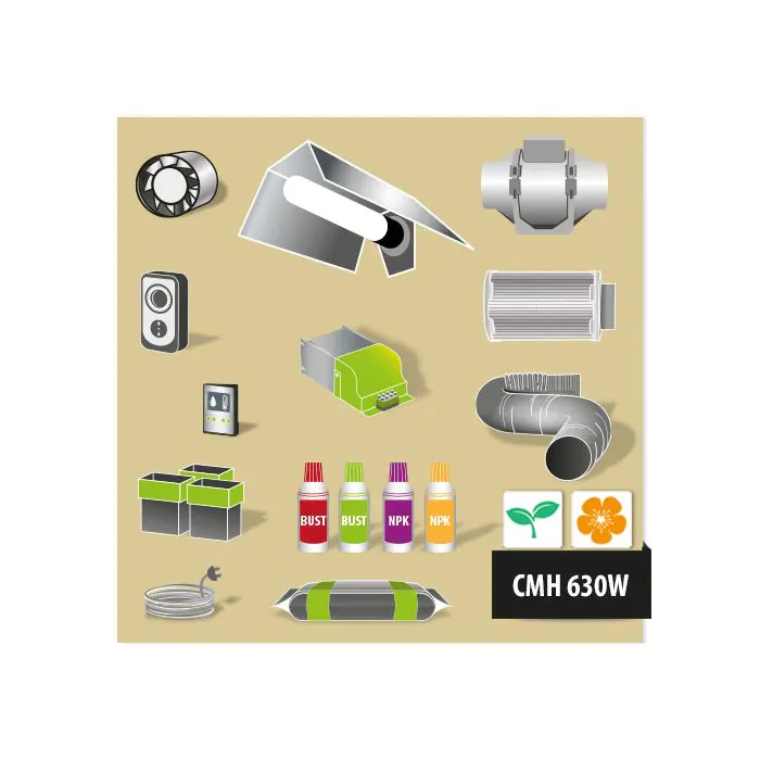 Kit coltivazione indoor lampada CMH 630w 6 piante PRO