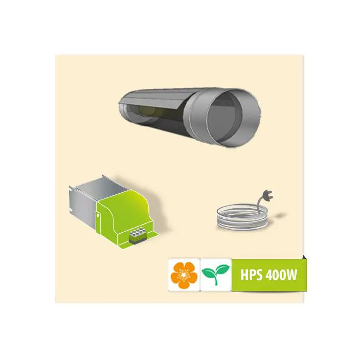 Kit luce Lampada HPS cool tube 400W crescita/fioritura