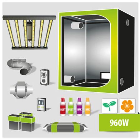 Grow Box Kit 240x240 LED Bar 4x480W Professional